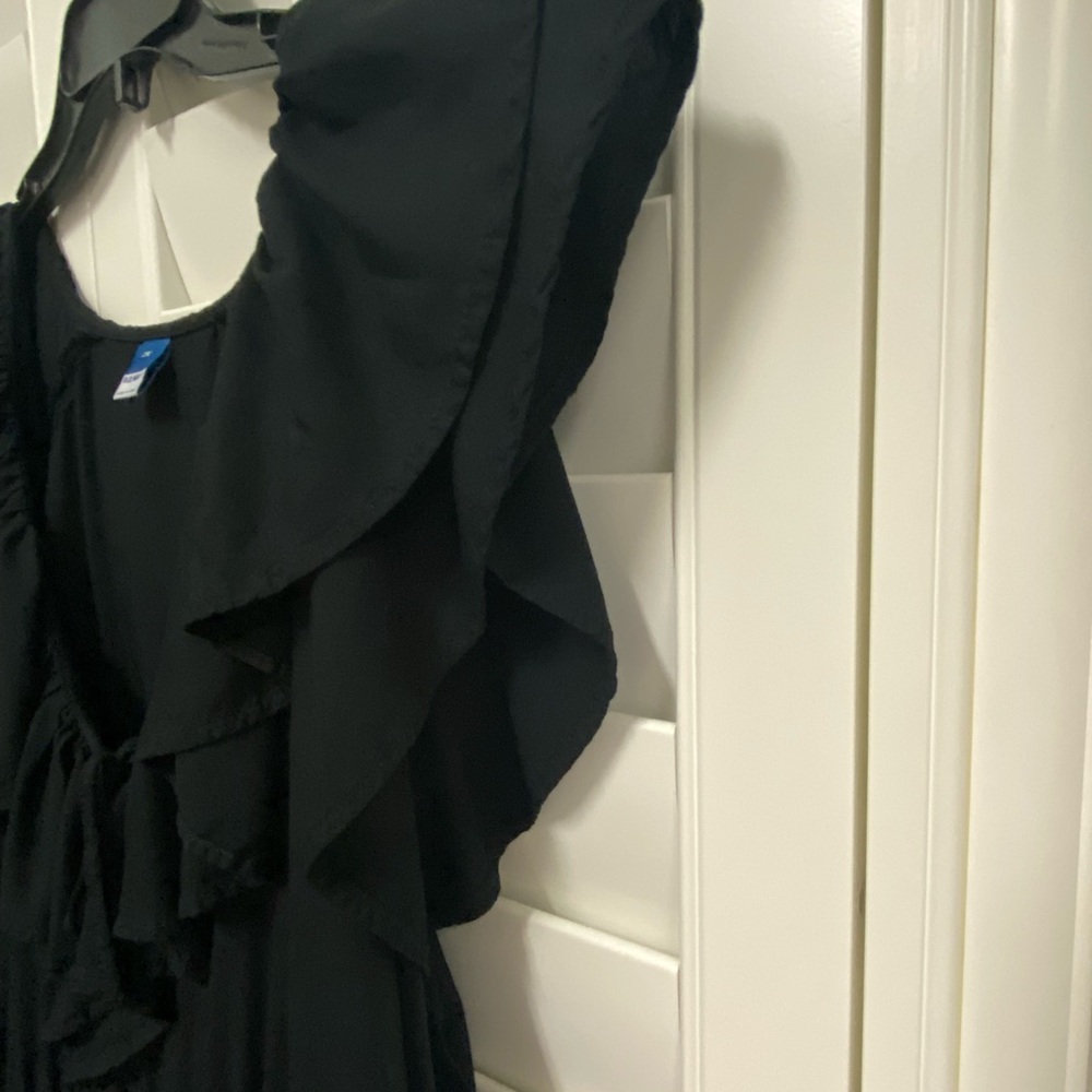 Old Navy Black Ruffle-Trim Mini Dress 2X - Picture 5 of 9